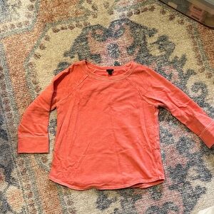 J. Crew Faded Coral Raglan Beach Knit Top